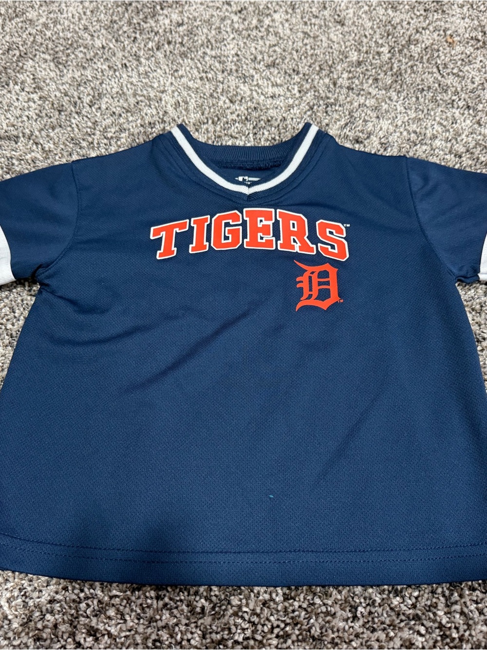 Tigers Navy Kids Short-Sleeve Jersey Top